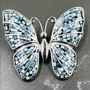 Nida Factory Co. 925 Handcrafted Mosaic Mother of Pearl Inlay Pendant